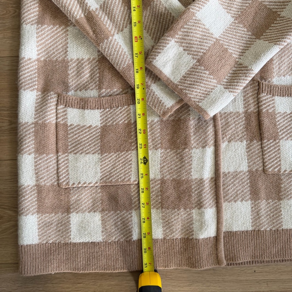 Madewell Wool Blend Plaid Cardigan Size M - Picture 5 of 7